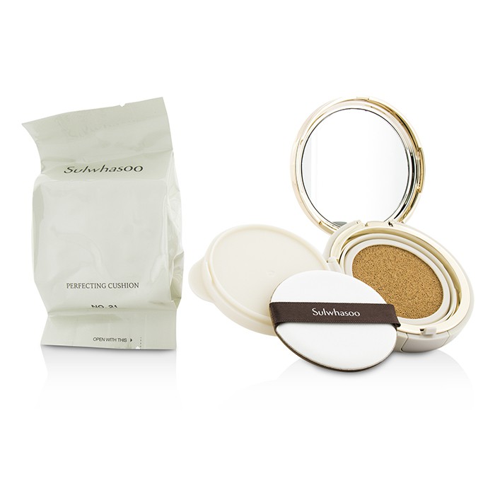 Сушающая основа для лица Sulwhasoo Perfecting Cushion SPF50 2x15г с лифтинг-эффектом и защитой от UV-лучей