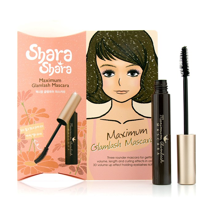 Тушь для ресниц Shara Shara Максимальная Glam Lash 7 мл, объемная, водостойкая, черная