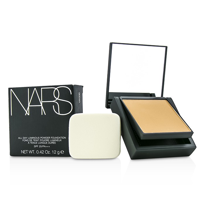 Пудровая основа Nars с эффектом сияния для лица, SPF 25, для средних и темных оттенков, 12 г