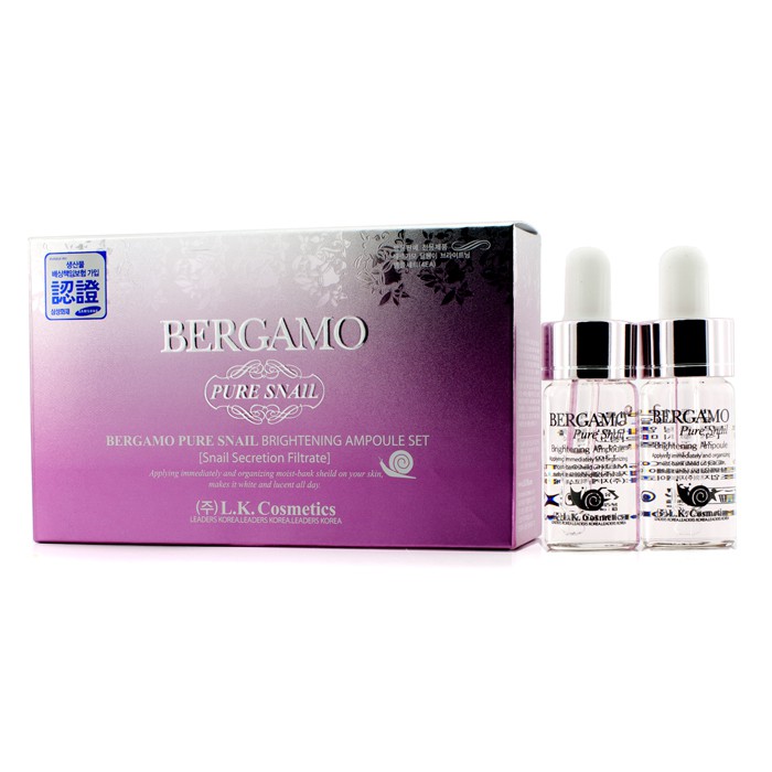 Сет ампул Bergamo Snow White & Vita-White для осветления кожи, 4x13 мл