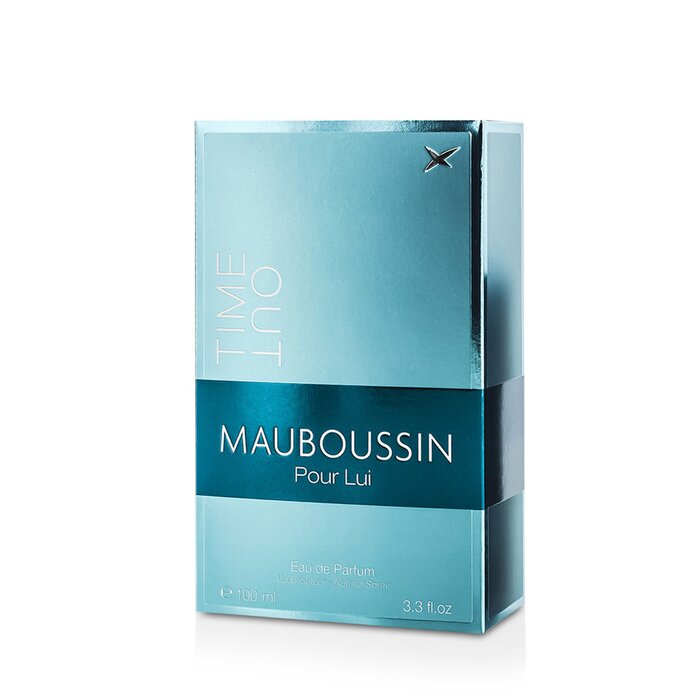Mauboussin Time Out мужская туалетная вода 100 мл, акватическая древесная композиция для свежести и лёгкости