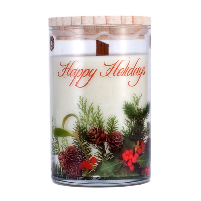 Ароматическая соевая свеча Happy Holidays 340 г для уюта и радости в доме