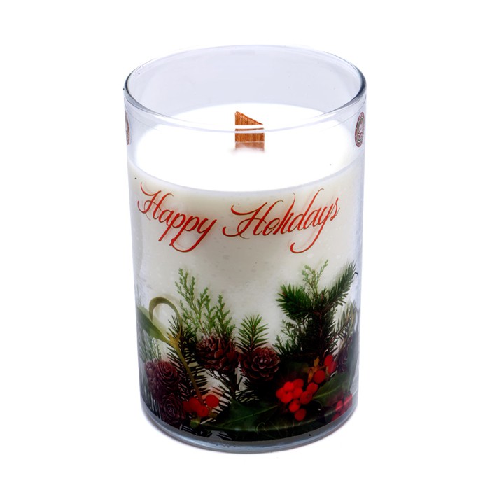 Ароматическая соевая свеча Happy Holidays 340 г для уюта и радости в доме
