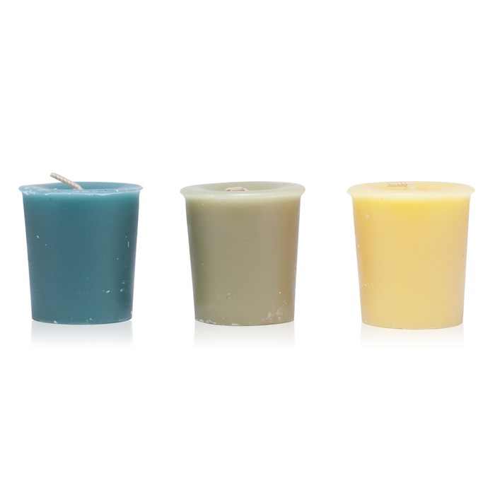 Набор ароматических свечей Northern Lights Candles 4 шт: имбирный чай с медом, лайм и базилик, океанский бриз.