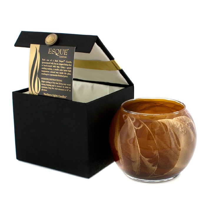 Ароматизированная свеча Northern Lights Candles с ароматом Mysteria, 4 дюйма, махагони, горит до 50 часов