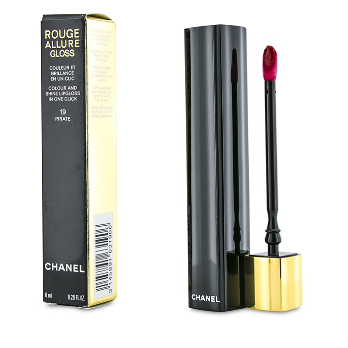 Блеск для губ Chanel Rouge Allure Gloss #19 Pirate, 6 мл — увлажняющий с велюровой текстурой и ярким цветом