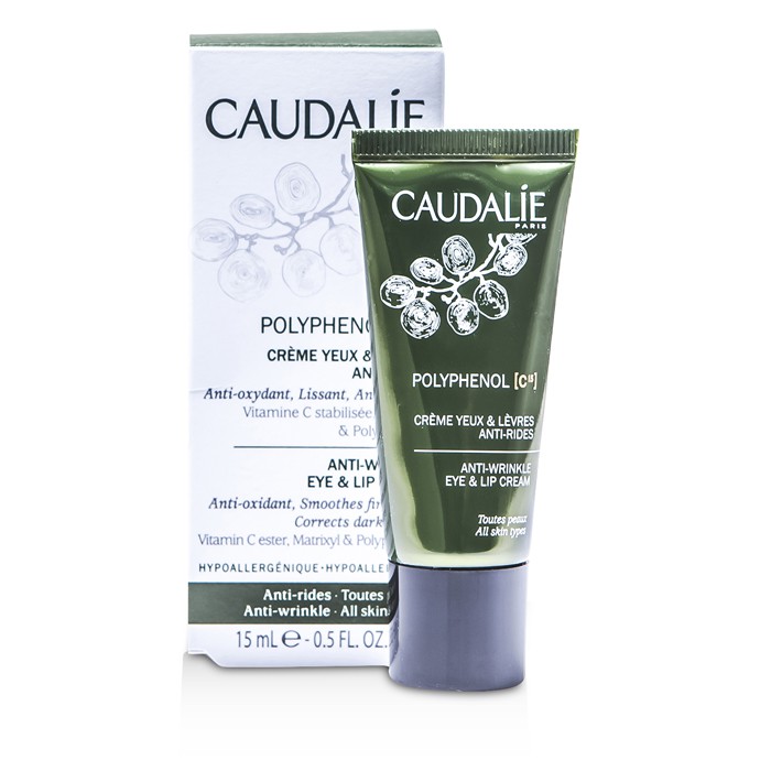 Гель-крем Caudalie с полифенолами и витамином C для кожи вокруг глаз и губ, 15 мл