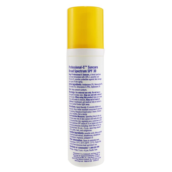 Солнцезащитный крем для лица Obagi с 10% L-аскорбиновой кислотой SPF 30, 48 г
