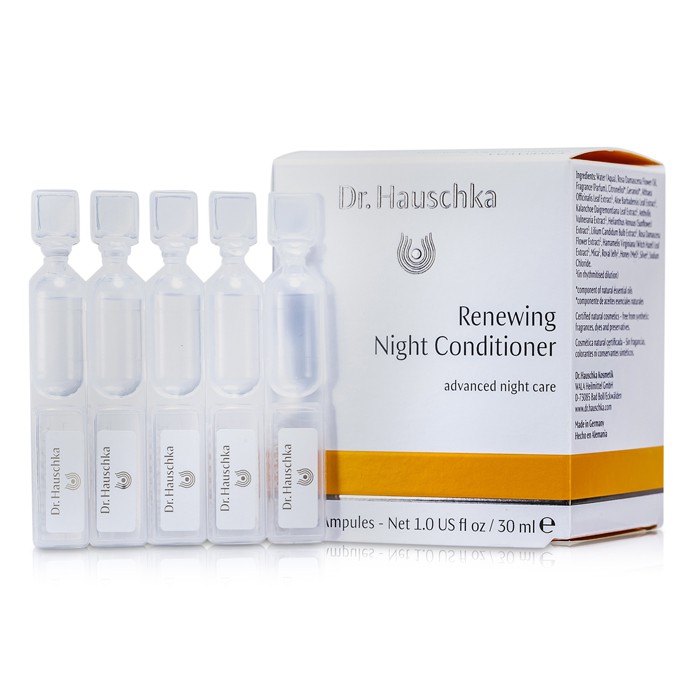 Ночной кондиционер для лица Dr. Hauschka с экстрактами розы и гамамелиса, 30 ампул