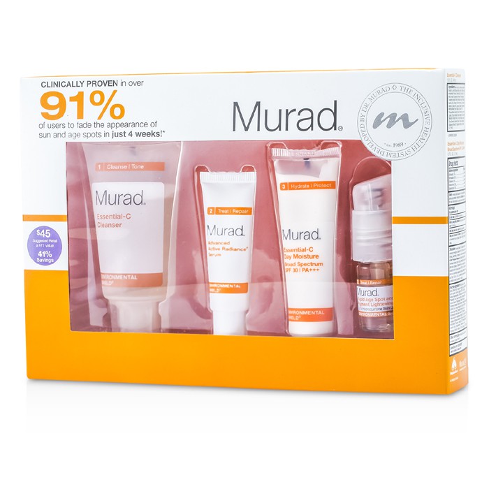 Набор для сияния кожи Murad с витаминами C и SPF 30, 4 предмета