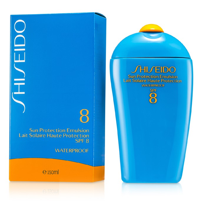 Shiseido увлажняющая эмульсия с SPF 8 для лица и тела 150 мл водостойкая