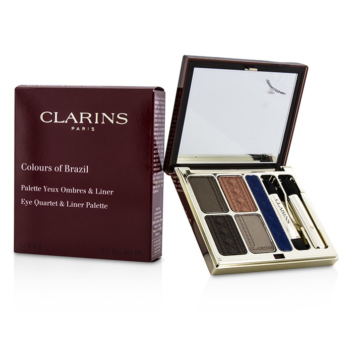 Палитра теней для глаз Clarins Colours of Brazil с минеральными пигментами и кремовым лайнером 4,9 г