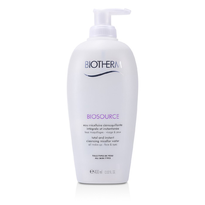 Мицеллярная вода Biotherm Biosource, 400 мл — для деликатной очистки лица и век с термальной водой и планктоном