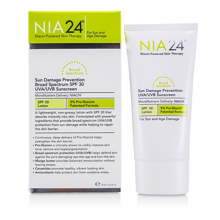 Солнцезащитная эмульсия для лица NIA24 с Pro-Niacin™ и SPF 30, 75 мл