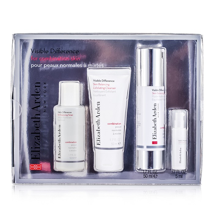 Набор средств для комбинированной кожи Elizabeth Arden Visible Difference, 4 шт.