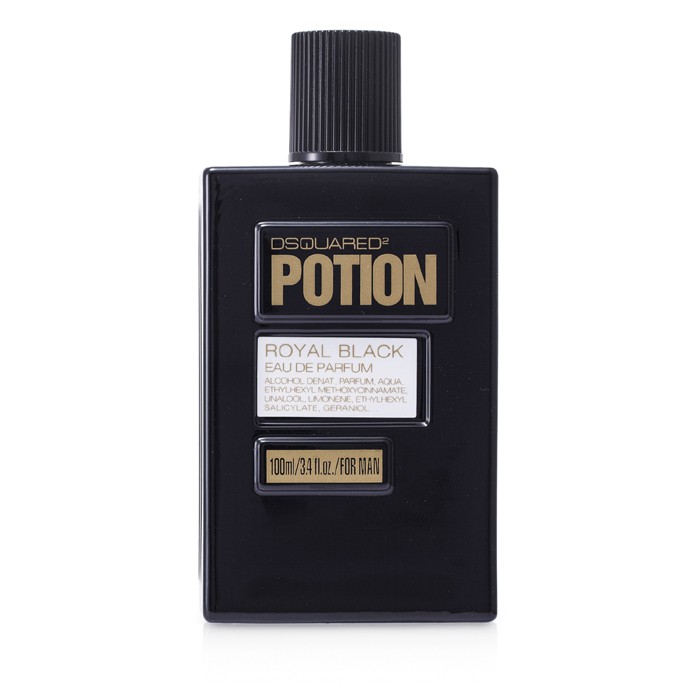 Dsquared2 Potion Royal Black парфюм для мужчин, 100 мл — кожаный древесный аромат с нотами бергамота и розы