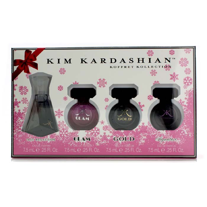 Мини-набор парфюмов Kim Kardashian: Glam, Gold, Signature, True Reflection, 4x7.5 мл