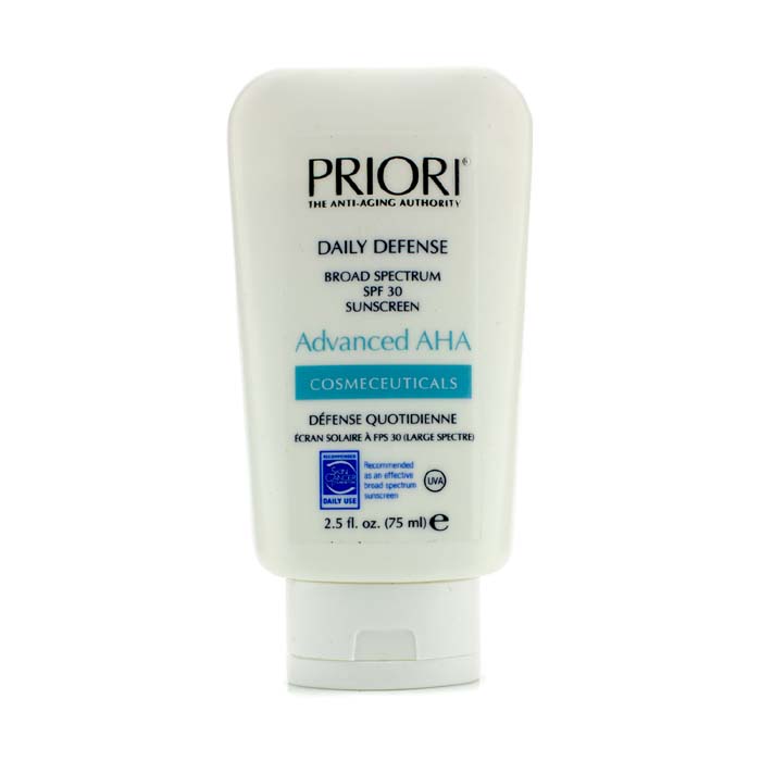 Крем для лица Priori с AHA и SPF 30, 75 мл - защита от солнца и увлажнение для обновления кожи