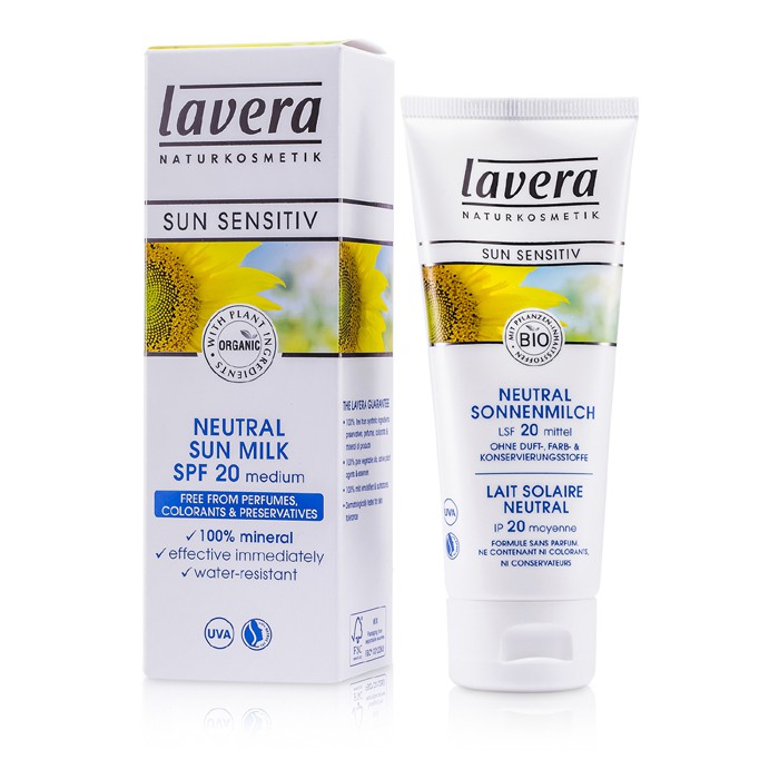Lavera молочко для солнцезащиты SPF20, 75 мл — для чувствительной кожи