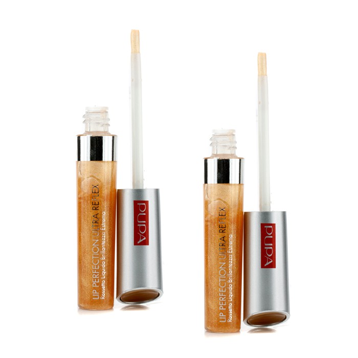 Блеск для губ Pupa Lip Perfection Ultra Reflex 98 (Gold), 2x7 мл — эффект объемного сияния и ухода с экстрактом лотоса