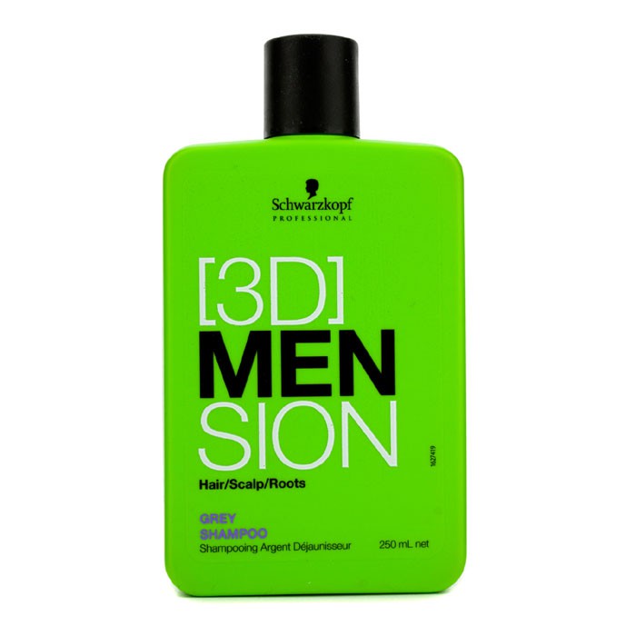 Шампунь для мужчин Schwarzkopf 3D Mension с глицерином 250 мл для седеющих волос, поддерживает холодные оттенки