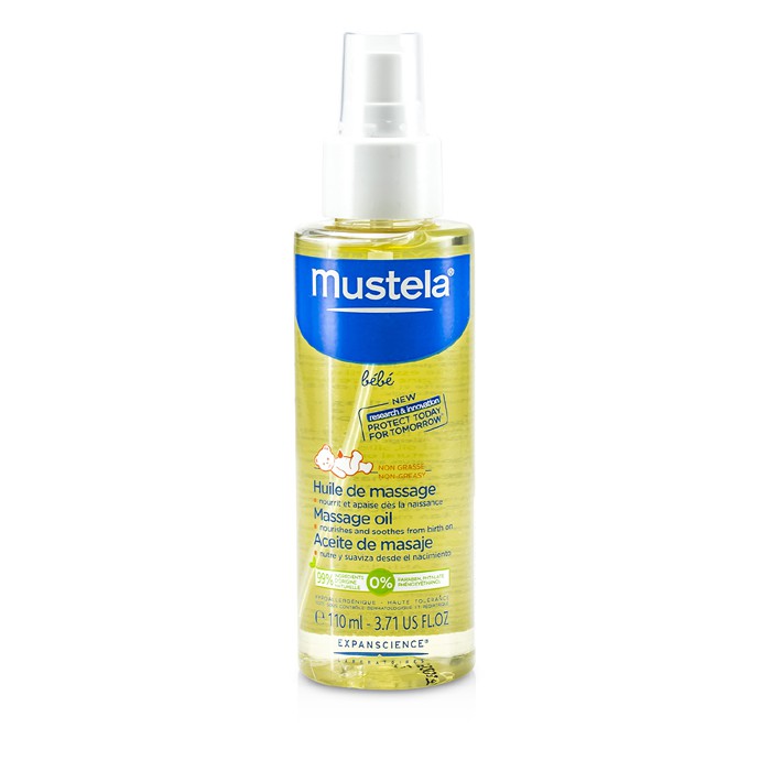 Массажное масло для новорожденных Mustela с растительными маслами, 110 мл
