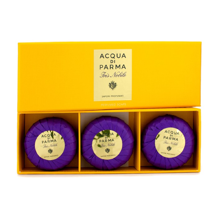 Мягкое мыло Acqua di Parma Iris Nobile с ароматом ириса для рук и тела, 3x80 г