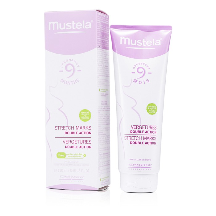 Крем Mustela против растяжек 250 мл с пептидами авокадо для беременных и после родов