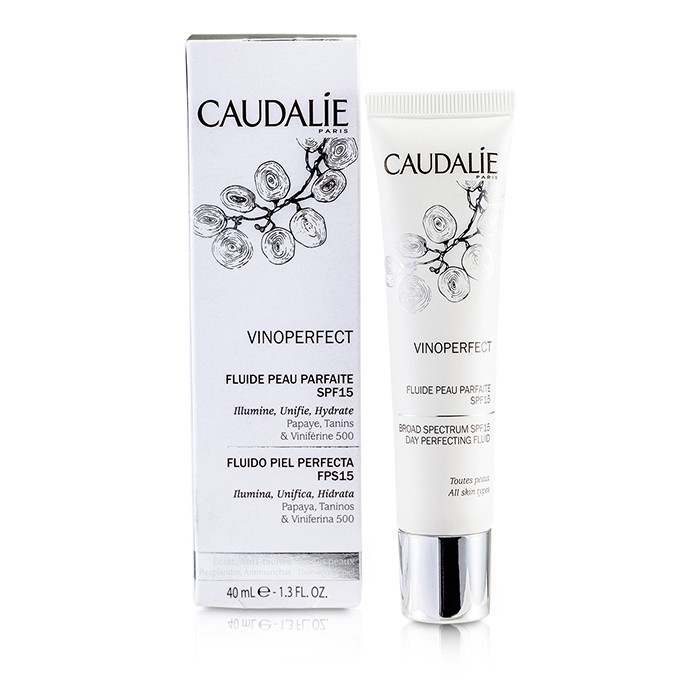 Флюид для лица Caudalie Vinoperfect с минеральными пигментами и SPF 15, 40 мл