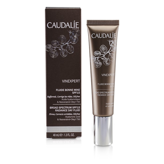 Caudalie флюид для лица с гиалуроновой кислотой и SPF 15, 40 мл - для сияния и омоложения кожи