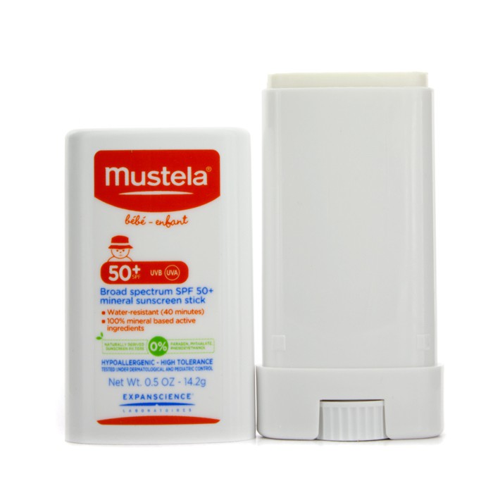 Солнцезащитный стик Mustela SPF 50+ для детей и младенцев, 14.2 г