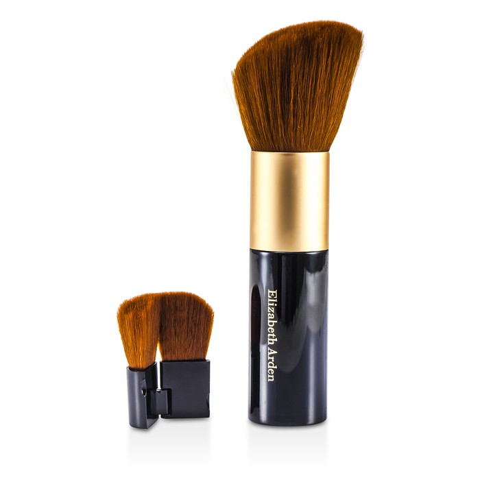 Кисть для пудры с мини-кистью Elizabeth Arden для лица, синтетическая, угловая, с удобной складной конструкцией