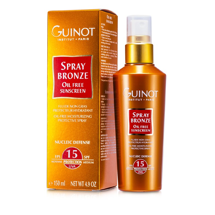 Солнцезащитный спрей для лица Guinot с SPF 15, увлажняющий, без масла, 150 мл