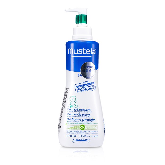 Очищающий гель Mustela для новорожденных 500 мл с витамином B5 и без мыла