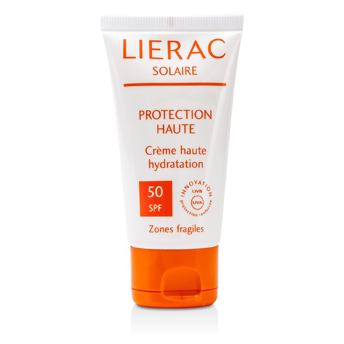 Лирак крем для загара с увлажнением SPF 50 для лица и чувствительной кожи, 50 мл