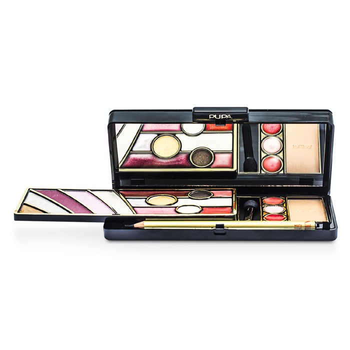 палетка для макияжа Pupa Clutch Mania Fashion Night с тенями, румянами и блесками для губ, 18.7 г