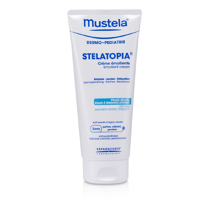 Крем Mustela Stelatopia для глубокого увлажнения кожи 200 мл, с дистиллятом подсолнечного масла, для чувствительной кожи.