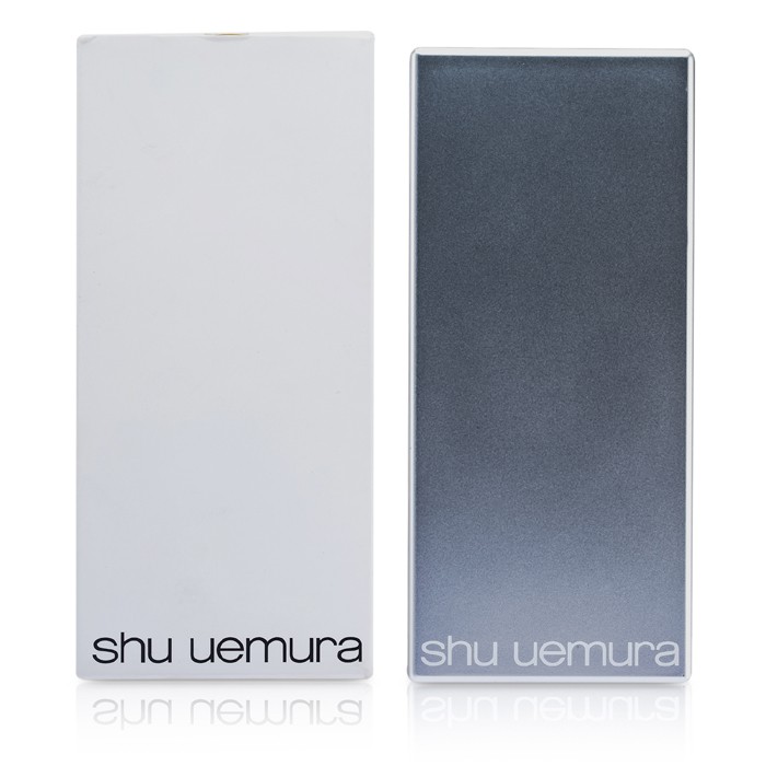 Косметический кейс для макияжа с зеркалом Shu Uemura, матовый серебристый, компактный и стильный