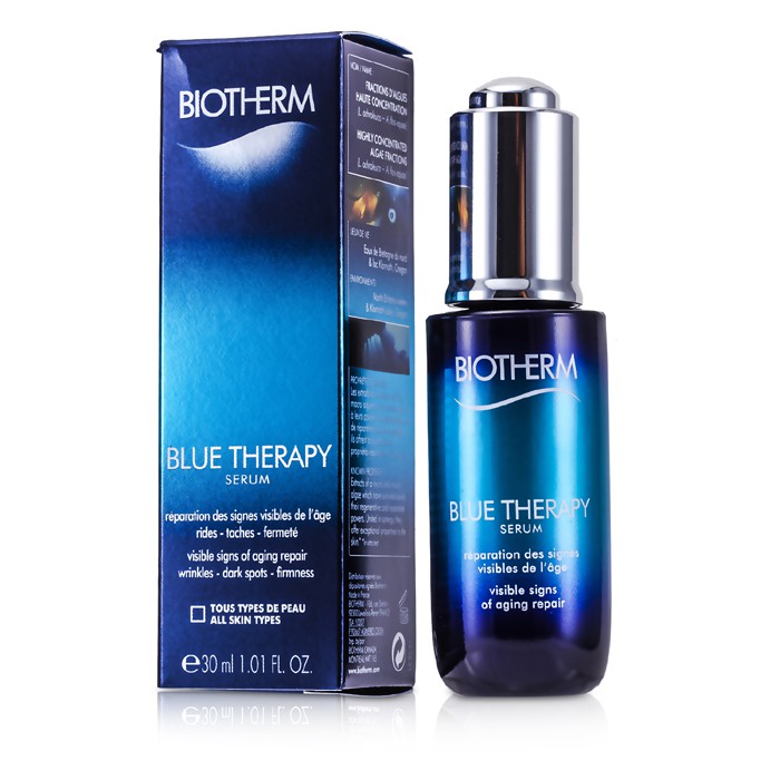 Сыворотка Biotherm Blue Therapy для лица 30 мл с экстрактами водорослей для восстановления упругости и сияния кожи