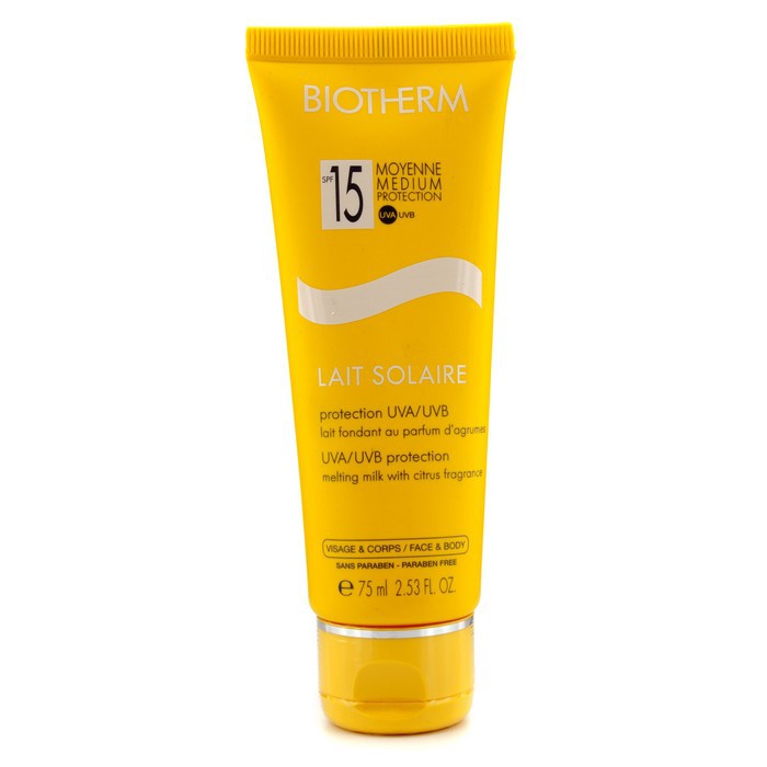 Biotherm нежное молочко для загара SPF 15 для лица 75 мл