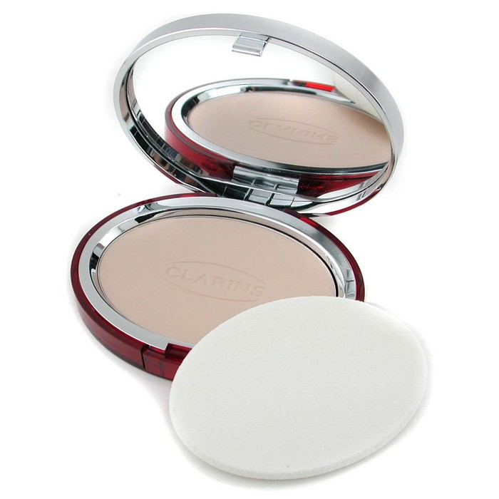 Компактная пудра с защитой для кожи Clarins, 10 г, тон 10 — слоновая кость