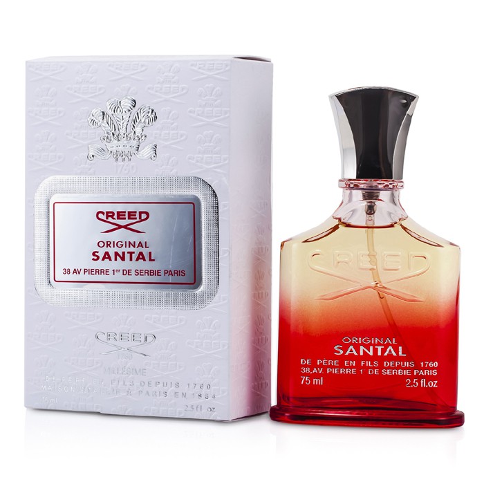 Creed Original Santal: мужской аромат с сандаловым деревом и корицей, распыляющийся, 75 мл