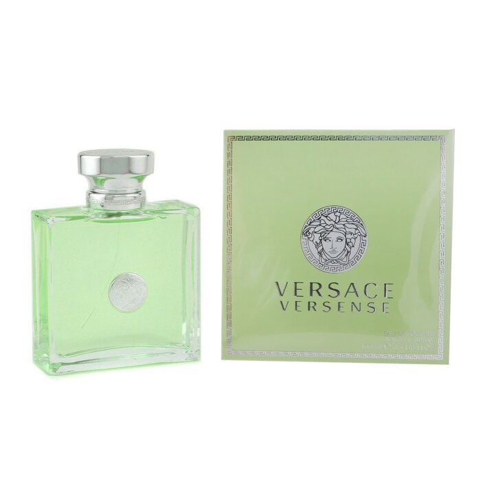 Versace Versense туалетная вода 100 мл — свежий аромат с нотами бергамота, жасмина и сладких ингалов фиги для женщин