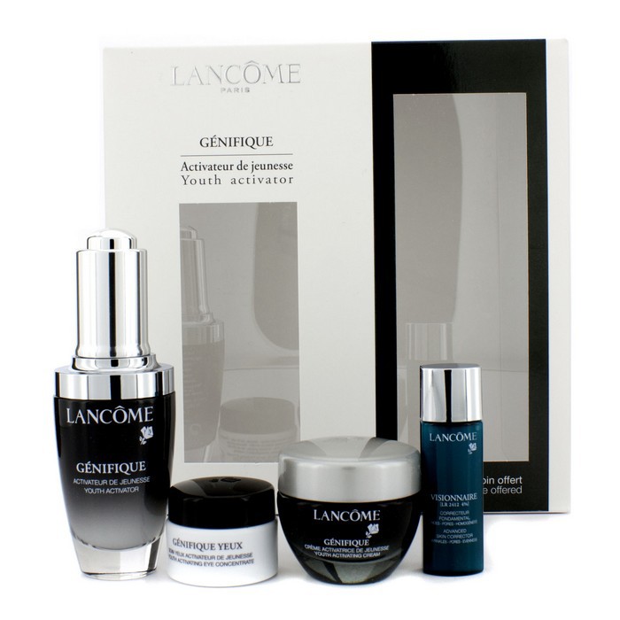 Набор активации молодости Lancome Genifique: сыворотка 30 мл, крем 15 мл, корректор 7 мл, концентрат для глаз 5 мл