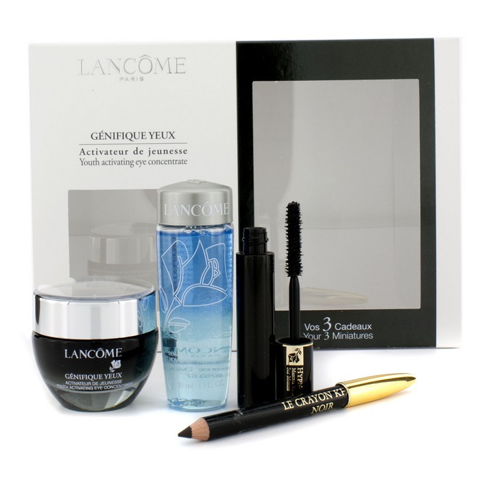 Набор для ухода за глазами Lancome Genifique Yeux: активирующий концентрат 15мл, Bi-Facil 30мл, тушь 2мл, карандаш 0.7г