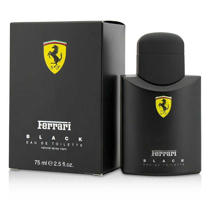 Ferrari Black туалетная вода для мужчин, 75 мл — элегантный аромат с нотами лайма, жасмина и кедра.