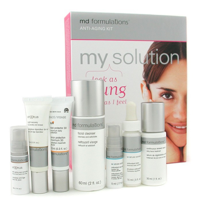 Набор для лица антивозрастной с активными компонентами MD Formulations, 7 предметов