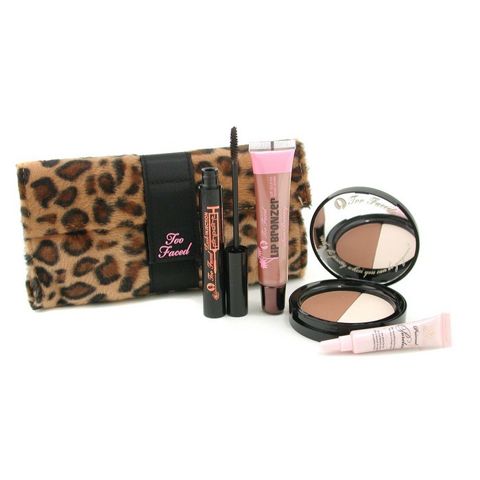 Набор для макияжа Wild Thing от Too Faced: праймер, бронзатор, хайлайтер, тушь и блеск для губ