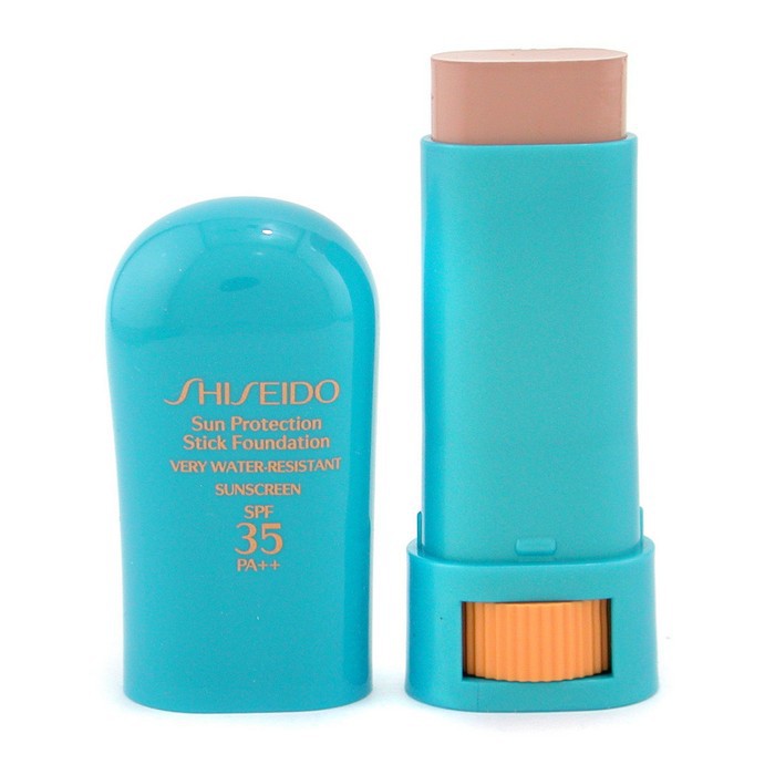 Тональный крем-стик с SPF 35 для лица, бежевый, 9 г — защита и ухаживающий макияж от Shiseido