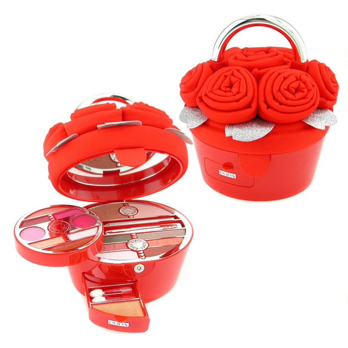 Набор для макияжа Pupa Vanity Roses 23 г: бронзатор, румяна, тени, помады, карандаш и тушь для создания образов
